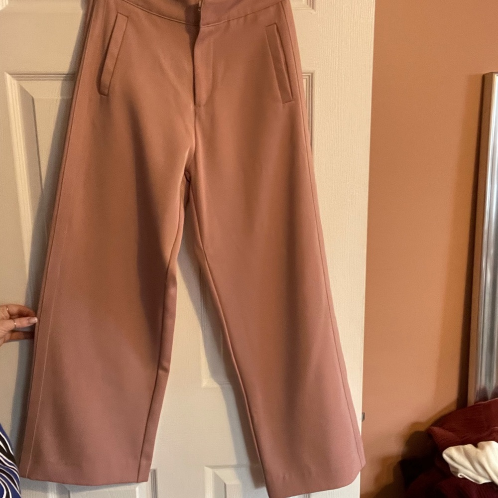 Blush Pink wide leg pants